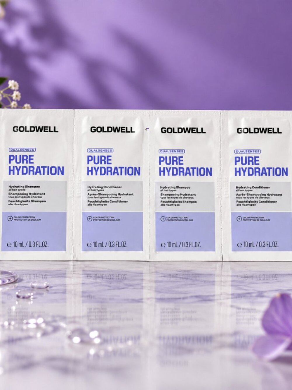 Goldwell Dualsenses Pure Hydration Shampoo Conditioner 10ml Sample Pack of 2 set